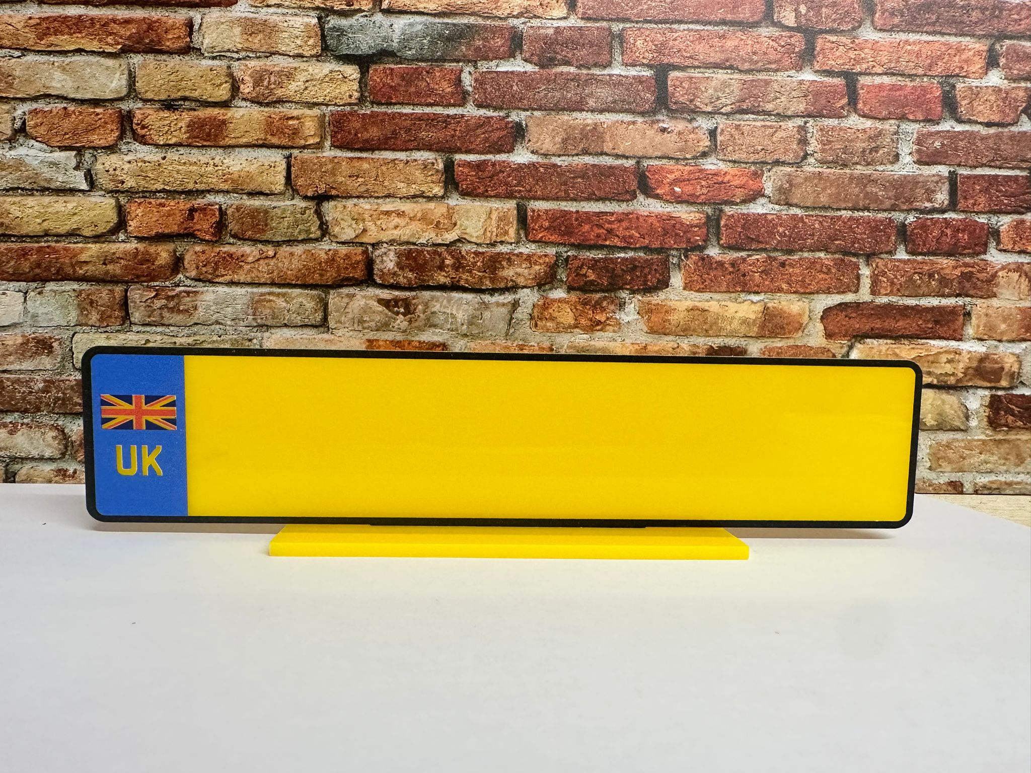 UV Printed Novelty Number Plate With Stand Acrylico