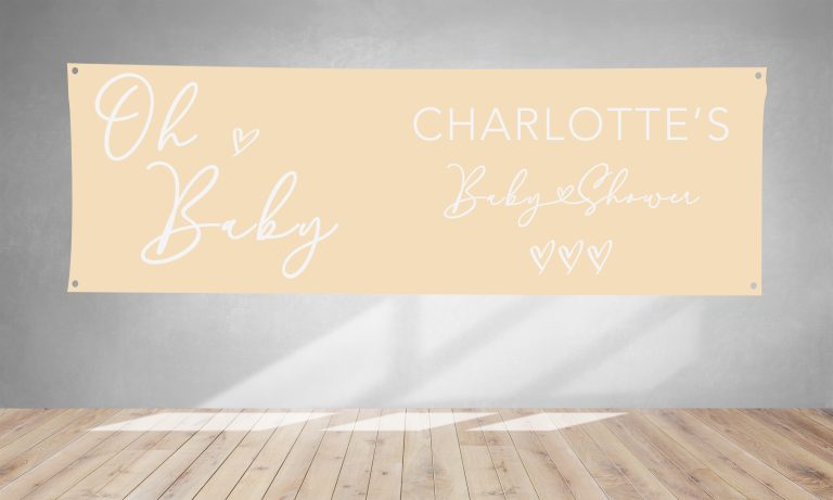 Oh Baby! Baby Shower PVC Banner 1ft x 3ft