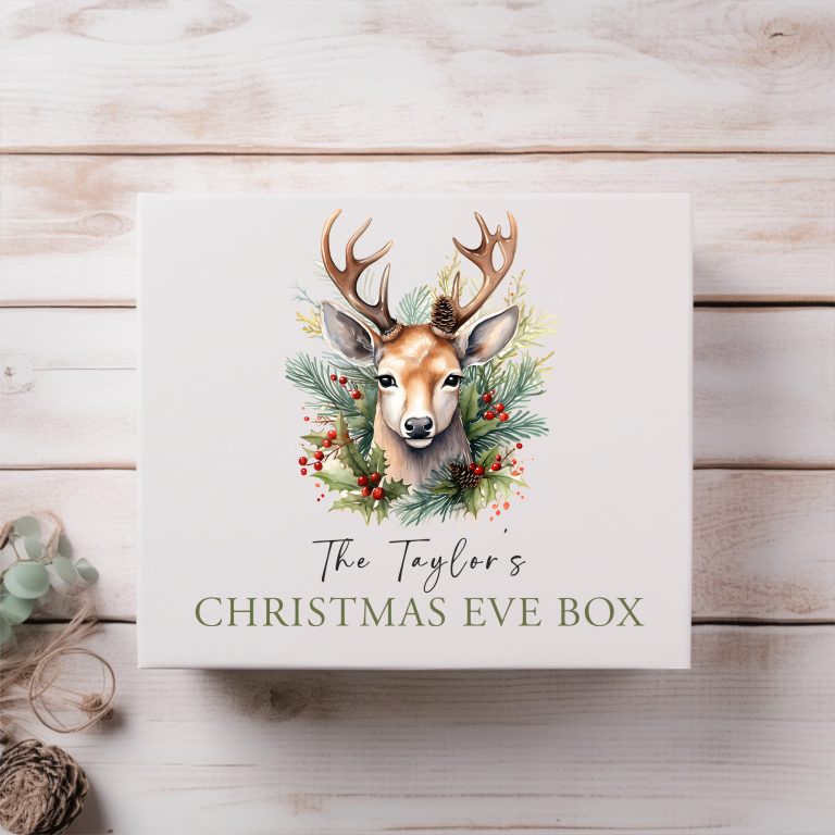 Personalised Deer Christmas Magnetic Box