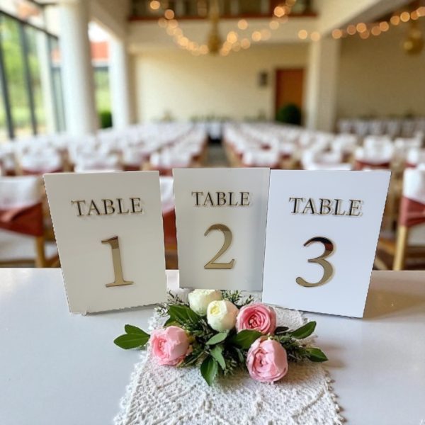 Wedding Table number With Acrylic 3D Wording